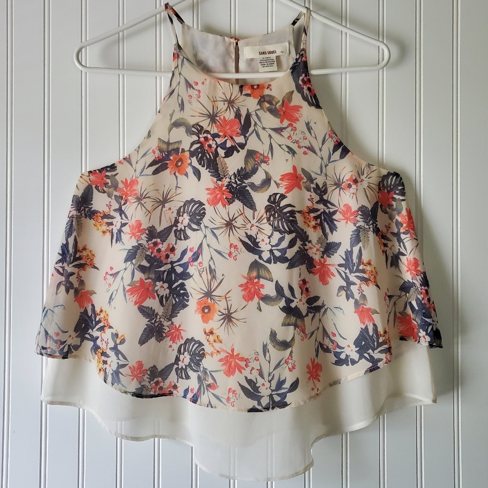 Sans Souci Floral Tank Women's Sz S